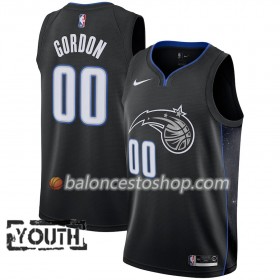 Camiseta Niños NBA Orlando Magic Aaron Gordon 00 2018-19 Nike City Edition Negro Swingman